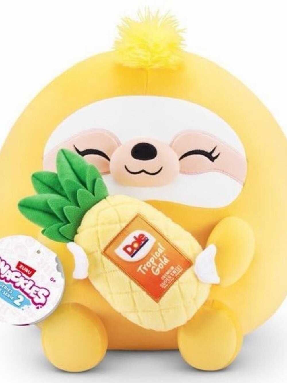 ZURU Snackles Sloth and Dole Pineapple 8-in Plush Series 2 NWT